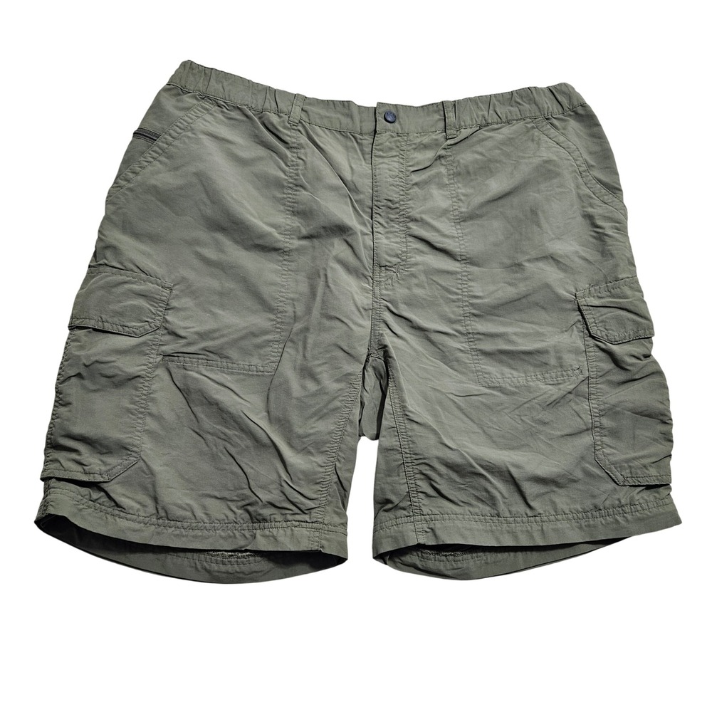 REI Cargo Shorts Mens XXL Olive Green Nylon Hiking‎ Utility 794408 * Gorpcore